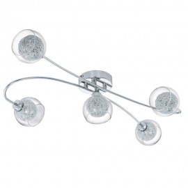 OVIEDO - PLAFO  5L X 33 W ECO G9 - CROMO+VETRO TRA   **FP**