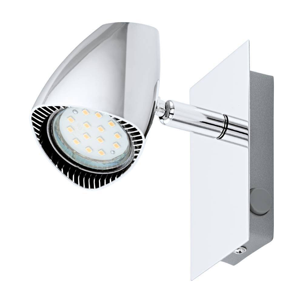 N PULSANTE 1L X 3W GU10 LED METALLO CROMO