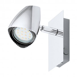 N PULSANTE 1L X 3W GU10 LED METALLO CROMO