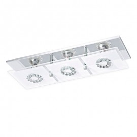 RONCATO - APPLIQUE/PLAFO 3L X 3W GU10 LED ACCIAIO   **FP**