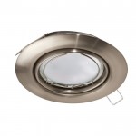 PENETO - FARETTO DA INCASSO 1L X 5W GU10-LED ACCIA   **FP**