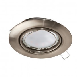 PENETO - FARETTO DA INCASSO 1L X 5W GU10-LED ACCIA   **FP**