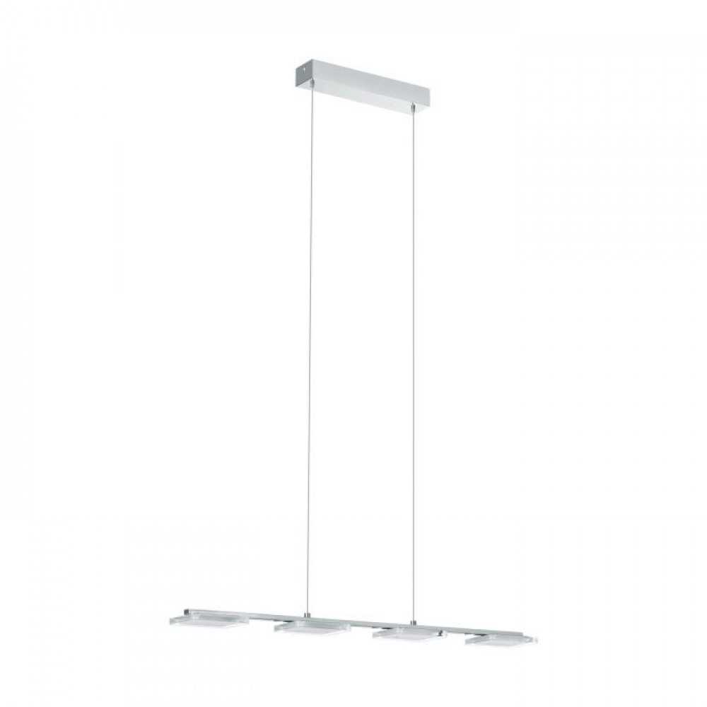 CARTAMA - SOSPENSIONE 4L X 4,5W LED ACCIAIO,PLASTICA CROMO/T