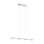CARTAMA - SOSPENSIONE 4L X 4,5W LED ACCIAIO,PLASTICA CROMO/T