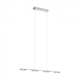 CARTAMA - SOSPENSIONE 4L X 4,5W LED ACCIAIO,PLASTICA CROMO/T