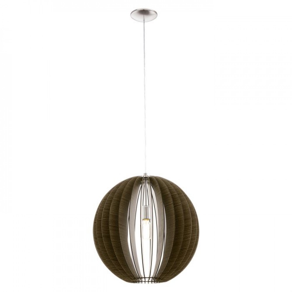 COSSANO - SOSPENSIONE Ø50CM 1X60W E27 ACCIAIO, NICKEL OPACO\