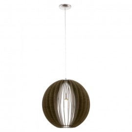 COSSANO - SOSPENSIONE Ø50CM 1X60W E27 ACCIAIO, NICKEL OPACO\