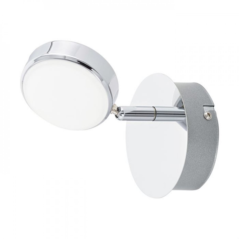 SALTO - SPOT 1LED X 5,4W ACCIAIO, CROMO + RESINA,