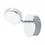 SALTO - SPOT 1LED X 5,4W ACCIAIO, CROMO + RESINA,