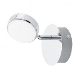 SALTO - SPOT 1LED X 5,4W ACCIAIO, CROMO + RESINA,