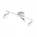 SALTO - ARCO 3LED X 5,4W ACCIAIO, CROMO + RESINA,