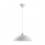 VETRO - SOSPENSIONE 1X60W E27  STRUTTURA POLICARBO   **FP**