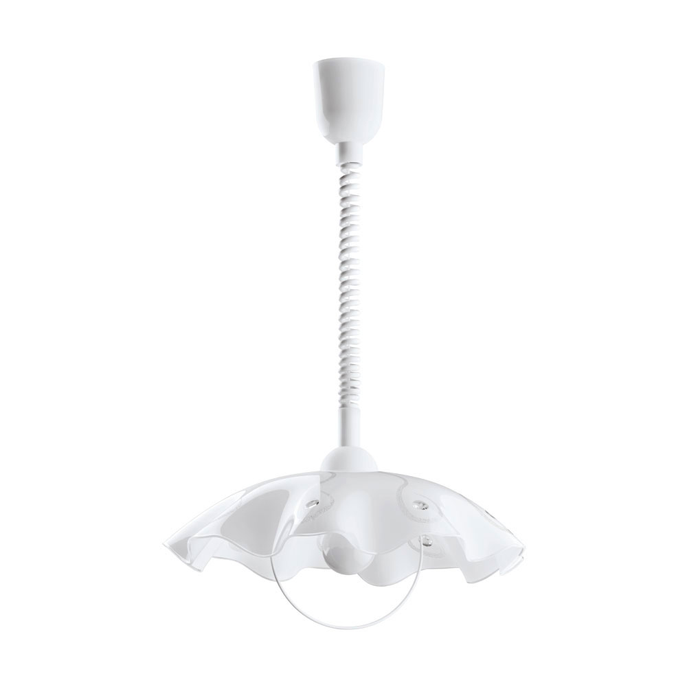 VETRO - SOSPENSIONE Ø41,5CM 1X60W E27 PLASTICA, BI