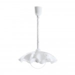 VETRO - SOSPENSIONE Ø41,5CM 1X60W E27 PLASTICA, BI