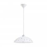 VETRO - SOSPENSIONE Ø35CM 1X60W E27 PLASTICA, BIANCO\VETRO S