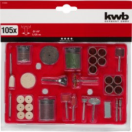 SET MINI ACCESSORI PER SMERIGLIATRICE A STELO - 10   KWB