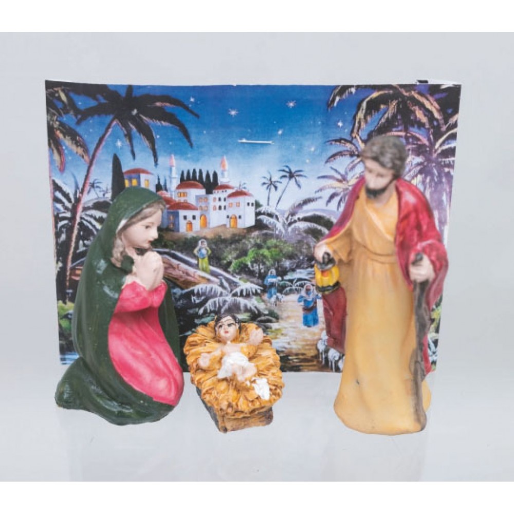 NATIVITÀ' RESINA CM.10 SET PZ.3 MADO NNA.S.GIUSEPPE,BAMBINO I