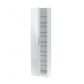 CRISTAL PORTASCARPE UN'ANTA BIANCA CON SPECCHIO CM 180X50X22