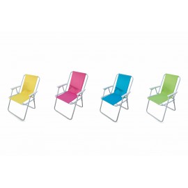 SEDIA RELAX 57X53X77/39CM 4 ASS. GIALLO, VERDE, CE