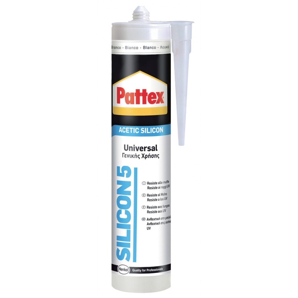 SILICONE PATTEX SILICON 5 BIANCO 300 ML.