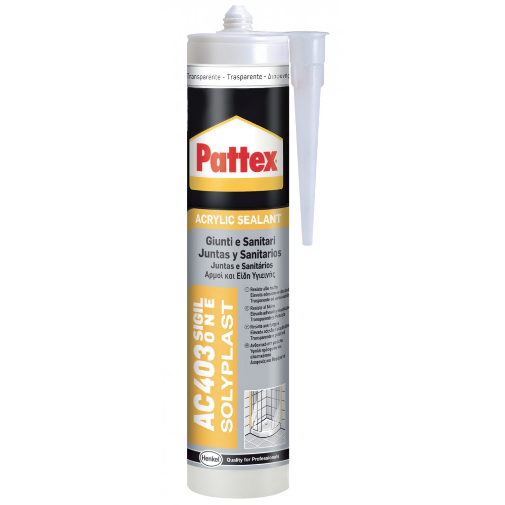 SILICONE PATTEX AC403 300ML. ACRIL ONE TRASPARENTE