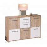 MOBILE BUFFET LUNGO ELVEZIA ROVERE/BIANCO  CM H.77 L.114 P.30
