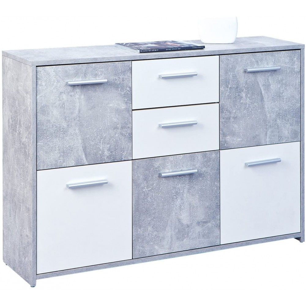 MOBILE LUNGO FLAVIUS GRIGIO/BIANCO CM H.77 L.115 P.30