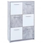 CASSETTIERA MALINUS BIANCO/GRIGIO CM77X30X155H 6ANTE