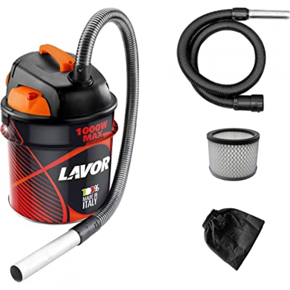 BIDONE ASPIRACENERE LAVOR ASHLEY 901 FUSTO 18 L.1000W CON FILTRO POLVERI  FINI