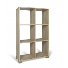 LIBRERIA IN LEGNO CON PIEDINI COL. ROVERE L.60 X P.24 X H.99.5