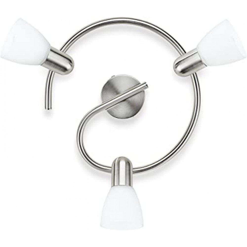 BURLAP - FARETTI A SPIRALE 3 LUCI NICKEL SENZA LAMPADINA
