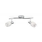 DELTOID - FARETTI BARRA 2 LUCI CROMO SENZA LAMPADINA