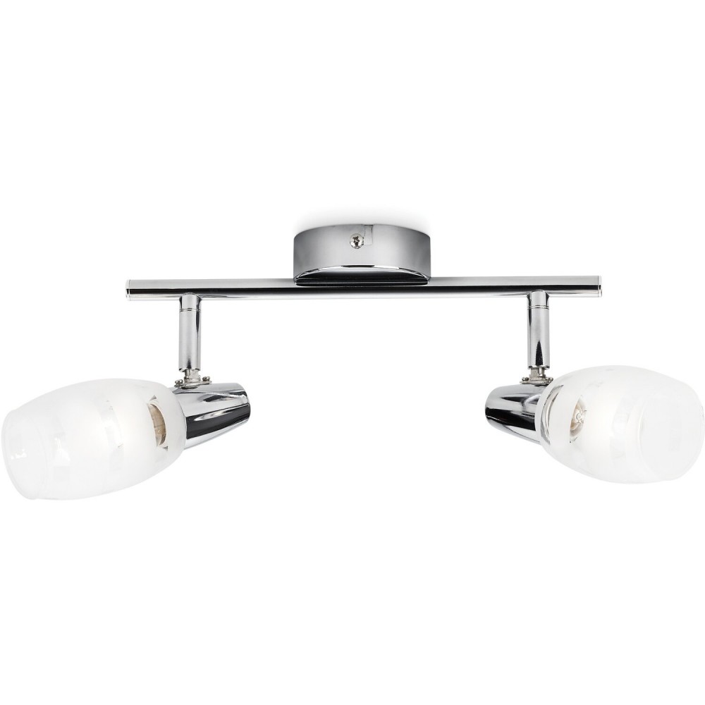 HEMLOCK - FARETTI BARRA 2 LUCI CROMO SENZA LAMPADINA