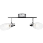 HEMLOCK - FARETTI BARRA 2 LUCI CROMO SENZA LAMPADINA