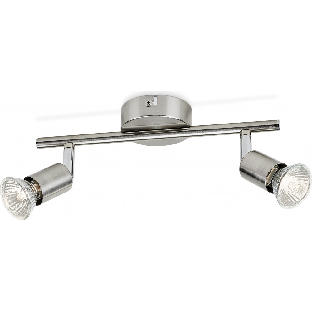 LIMBALI - FARETTI BARRA 2 LUCI NICKEL SENZA LAMPADINA
