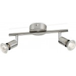 LIMBALI - FARETTI BARRA 2 LUCI NICKEL SENZA LAMPADINA