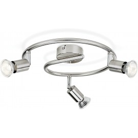 LIMBALI - FARETTI A SPIRALE 3 LUCI NICKEL SENZA LAMPADINA