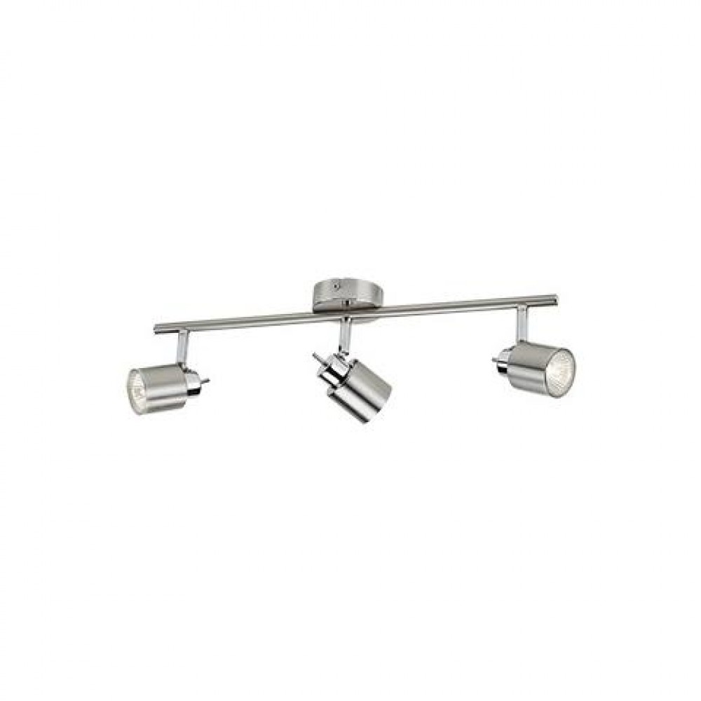 MERANTI - FARETTI BARRA 3 LUCI NICKEL SENZA LAMPADINA