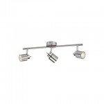 MERANTI - FARETTI BARRA 3 LUCI NICKEL SENZA LAMPADINA