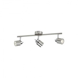 MERANTI - FARETTI BARRA 3 LUCI NICKEL SENZA LAMPADINA
