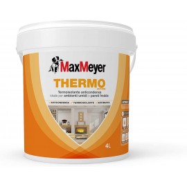 MAXMEYER PITTURA PER INTERNI TERMICA THERMO ACTIVE BIANCO OPACA ANTICONDENSA TERMOISOLANTE ANTIMUFFA 4 L, RESA 20MQ  AD ALTA TRASPIRABILITA' 