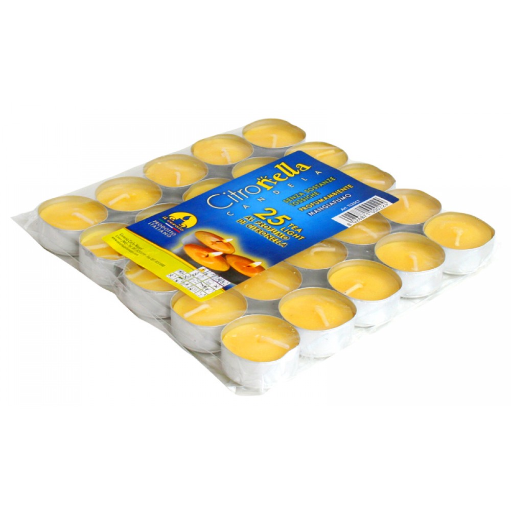 TEA-LIGHT ALLA CITRONELLA D.4 CONF.25 PZ