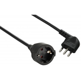 PROL. H05VV-F 3G1,5 MT.3 NERA SPINA16A / PRESA SCHUKO/10-16A