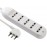 Multipresa bivalente 5 prese 10/16 A, cavo 1,5 mt bianco