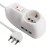 MULT. SP.10 A USCITA 2 BIV.10/16A + 1 SCHUKO/10A C/DISG.BIANCA MT3