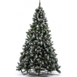 ALBERO NATALE MOD. MARILLEVA PUNTE INNEVEVATE H.180CM 690RAMI CON PIGNE