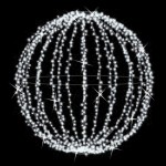 SFERA 30CM 160LED FLASH FOLDING BIANCA