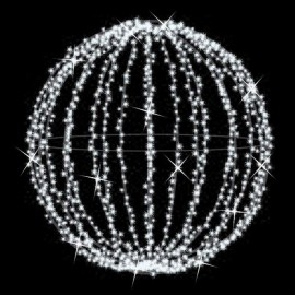 SFERA 30CM 160LED FLASH FOLDING BIANCA