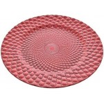 SOTTOPIATTO DECORATO D.33CM M.22FS024 ROSSO