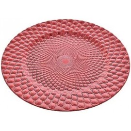 SOTTOPIATTO DECORATO D.33CM M.22FS024 ROSSO